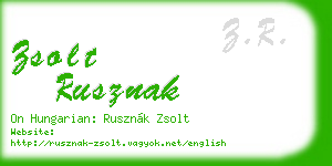zsolt rusznak business card